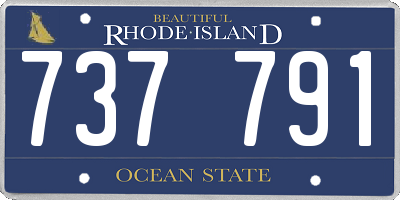 RI license plate 737791