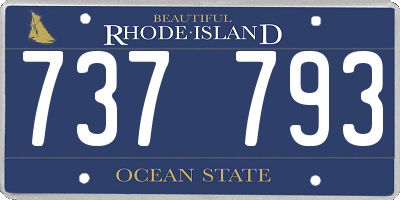 RI license plate 737793