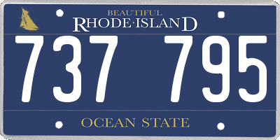RI license plate 737795