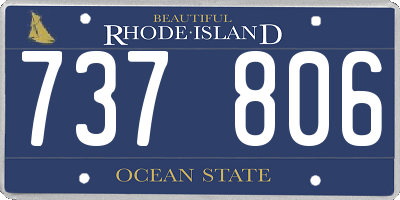 RI license plate 737806
