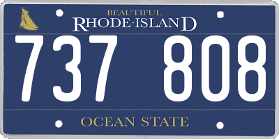 RI license plate 737808