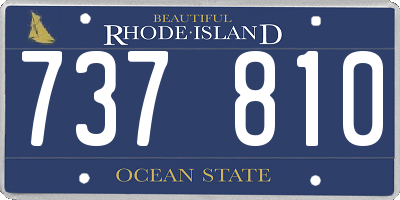 RI license plate 737810