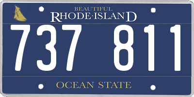 RI license plate 737811