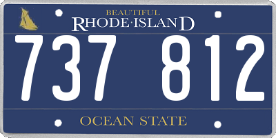 RI license plate 737812