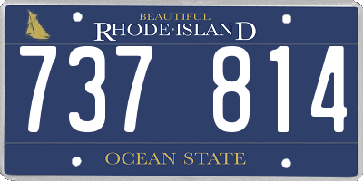 RI license plate 737814