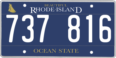 RI license plate 737816