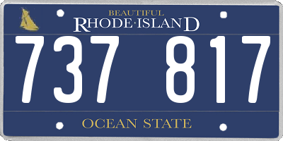 RI license plate 737817