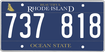 RI license plate 737818