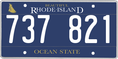 RI license plate 737821