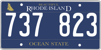 RI license plate 737823