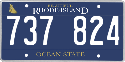 RI license plate 737824