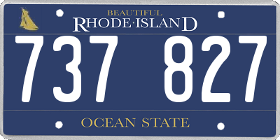 RI license plate 737827