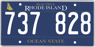RI license plate 737828