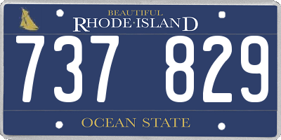 RI license plate 737829