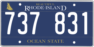 RI license plate 737831