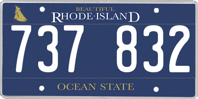 RI license plate 737832