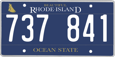 RI license plate 737841