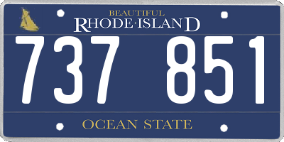 RI license plate 737851