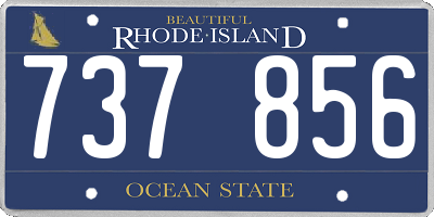 RI license plate 737856