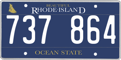 RI license plate 737864