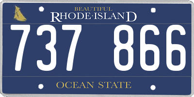 RI license plate 737866