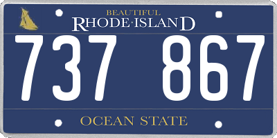 RI license plate 737867