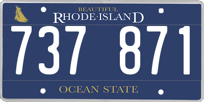 RI license plate 737871