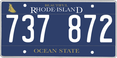 RI license plate 737872