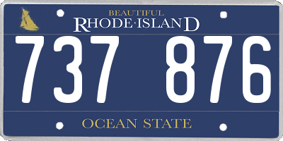 RI license plate 737876