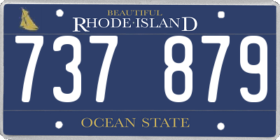 RI license plate 737879