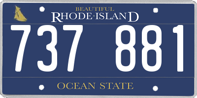 RI license plate 737881