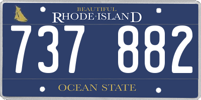 RI license plate 737882