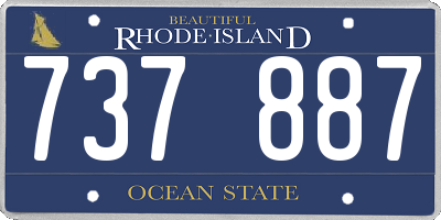 RI license plate 737887