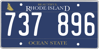 RI license plate 737896