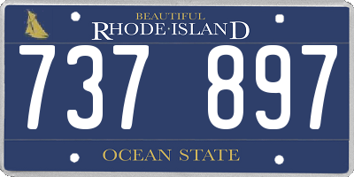 RI license plate 737897