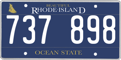 RI license plate 737898