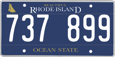 RI license plate 737899