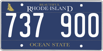 RI license plate 737900