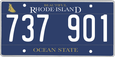 RI license plate 737901