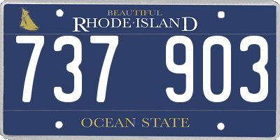 RI license plate 737903