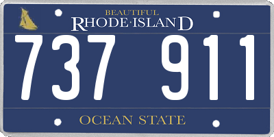 RI license plate 737911