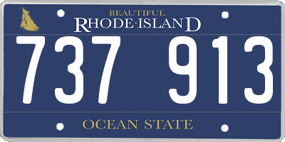 RI license plate 737913