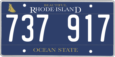 RI license plate 737917