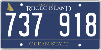 RI license plate 737918