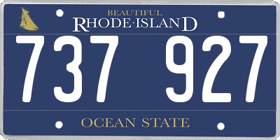 RI license plate 737927