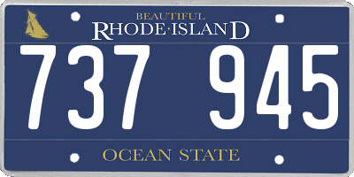 RI license plate 737945