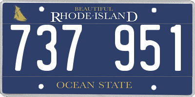 RI license plate 737951