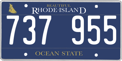RI license plate 737955