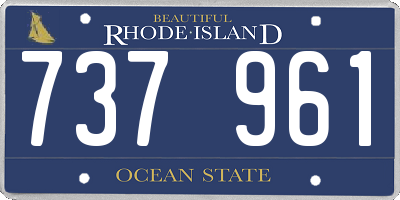 RI license plate 737961
