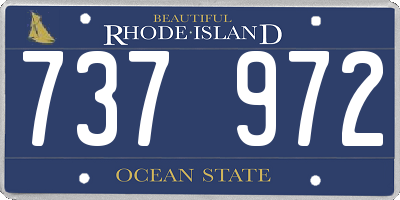 RI license plate 737972